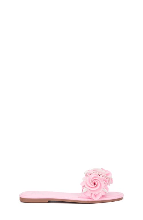 Olivia Miller Kids' Flower Slide Sandal In Pink