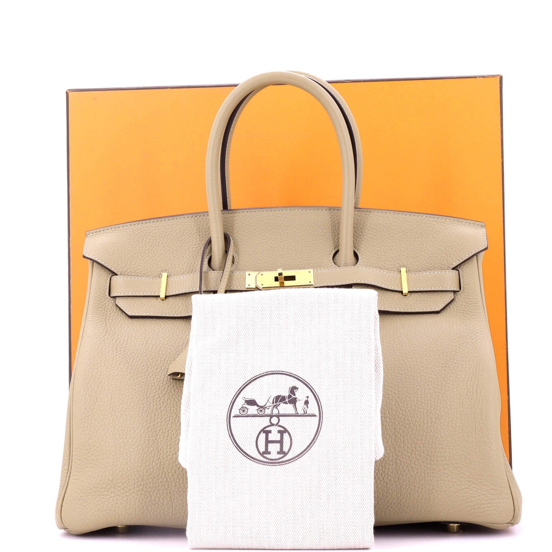 Pre-Owned Hermes Birkin Handbag Light Togo with Gold Hardware 35, Alternate, color, 