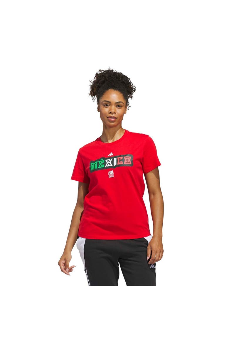 Women's adidas Red Mexico National Team Jersey Hook T-Shirt, Alternate, color, Red
