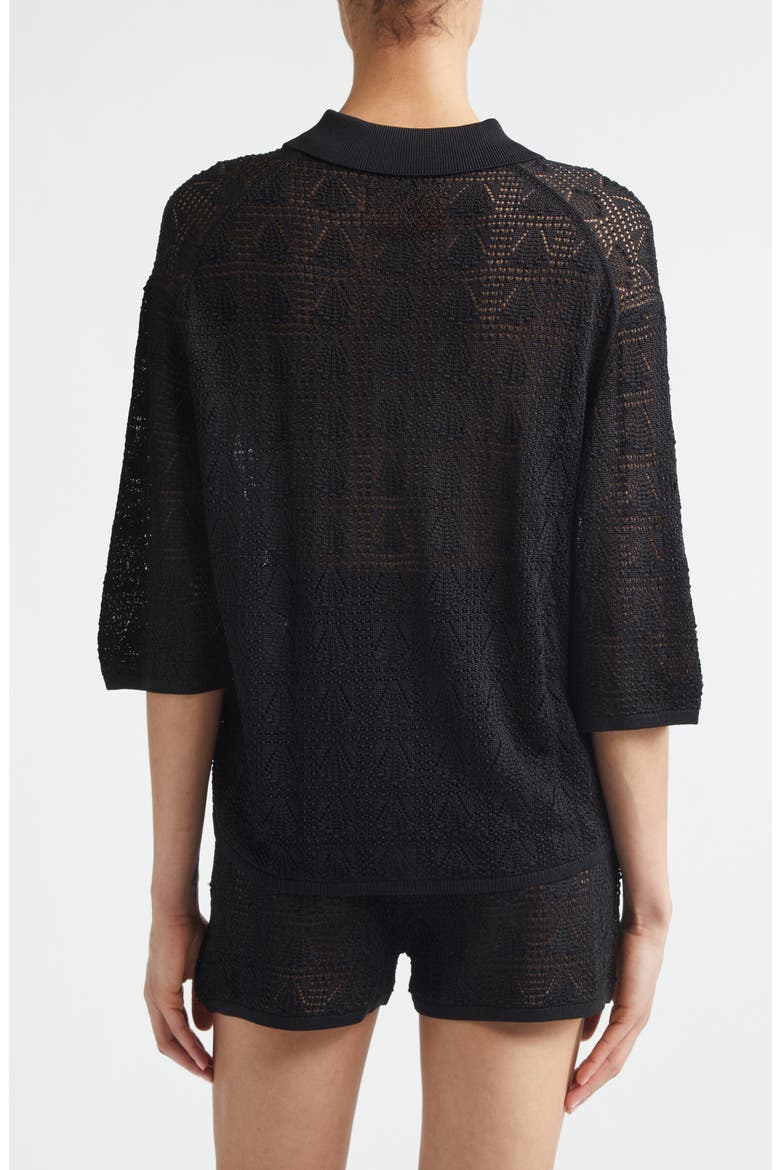 Siani 3D Shell Knit Cardigan, Alternate, color, BLACK