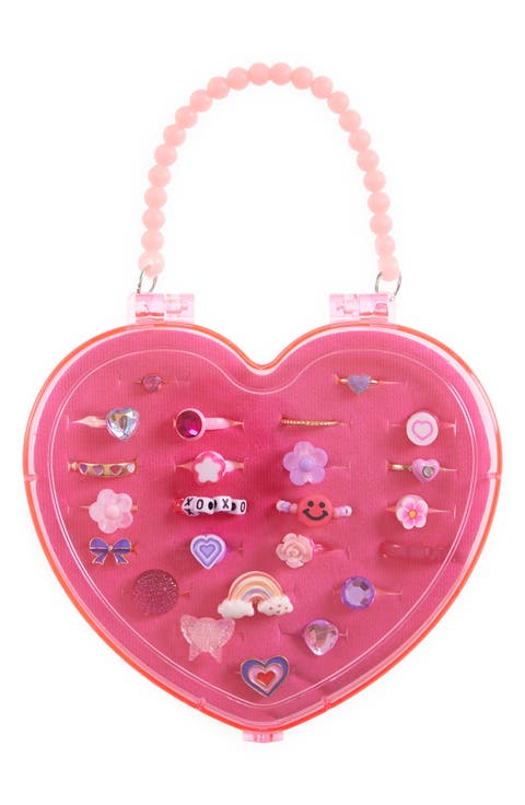 Kids' 24-Piece V-Day Heart Ring Set (Big Kid)