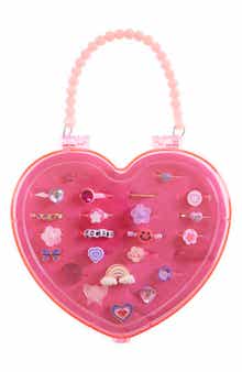 Capelli New York Kids' 24-Piece V-Day Heart Ring Set