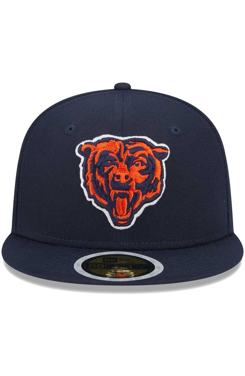 New Era Youth New Era Navy Chicago Bears Main 59FIFTY Fitted Hat, Alternate, color, Navy