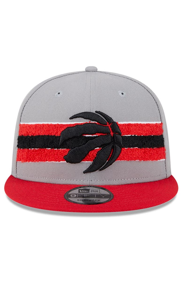 New Era Men's New Era Gray Toronto Raptors Chenille Band 9FIFTY Snapback Hat, Alternate, color, Gray