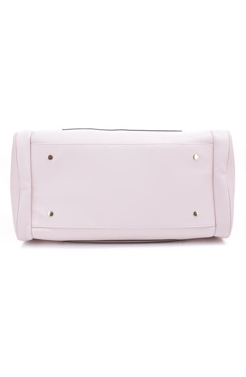 Mali + Lili Amie Recycled Vegan Leather Weekend Duffle Bag In Blush
