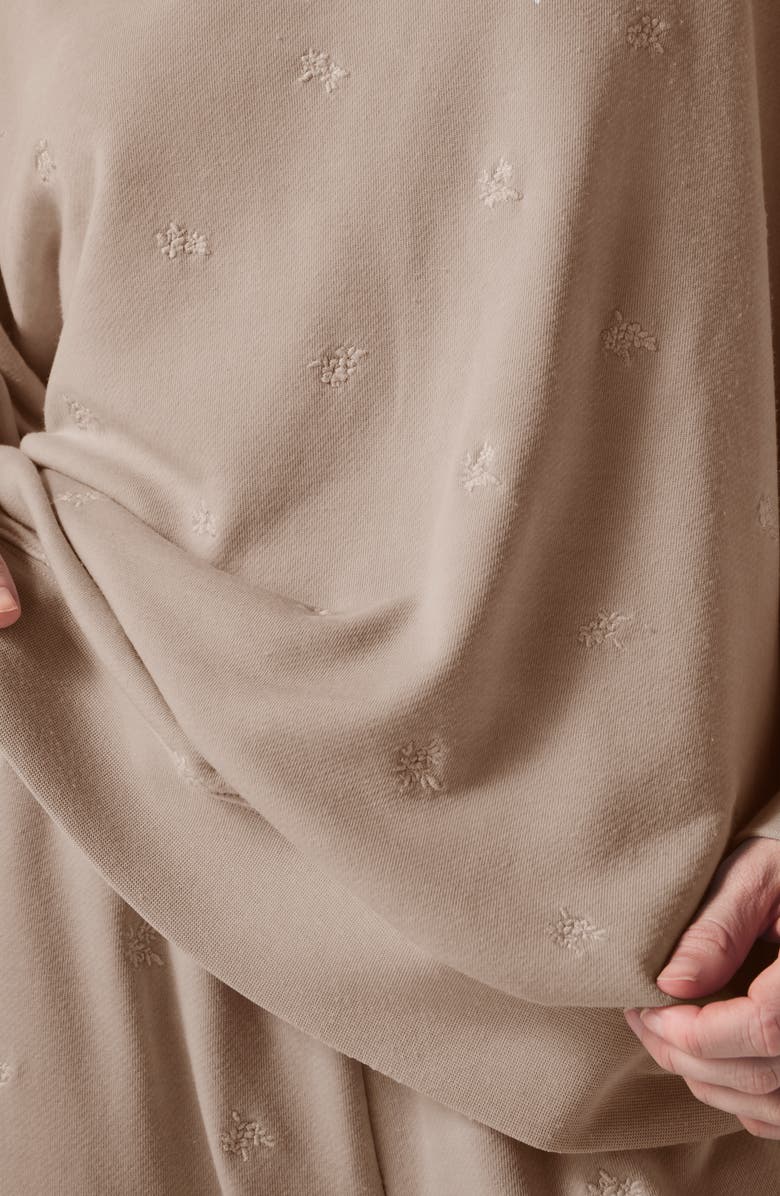 Splendid Elise Embroidered Oversize Sweatshirt, Alternate, color, Fawn Floral