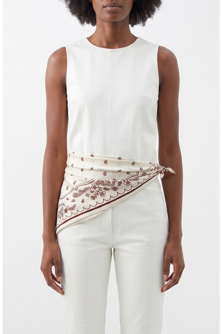 Ivory Whisper Double Sided Silk Scarf, Alternate, color, Ivory