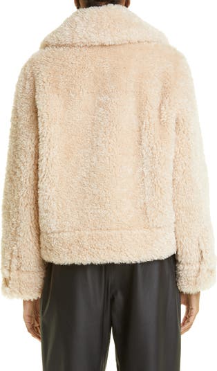 ★STAND STUDIO★ Melina shearling fur jacket sand 6173193601 Stand Studio Melina Faux Shearling Jacket In Sand | ModeSens