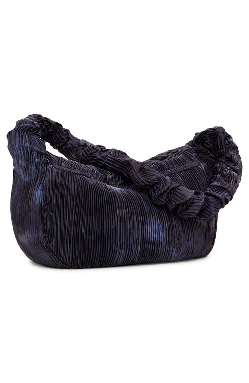 Desigual X Collina Strada Batik Pattern Plissé Shoulder Bag In Dark Blue