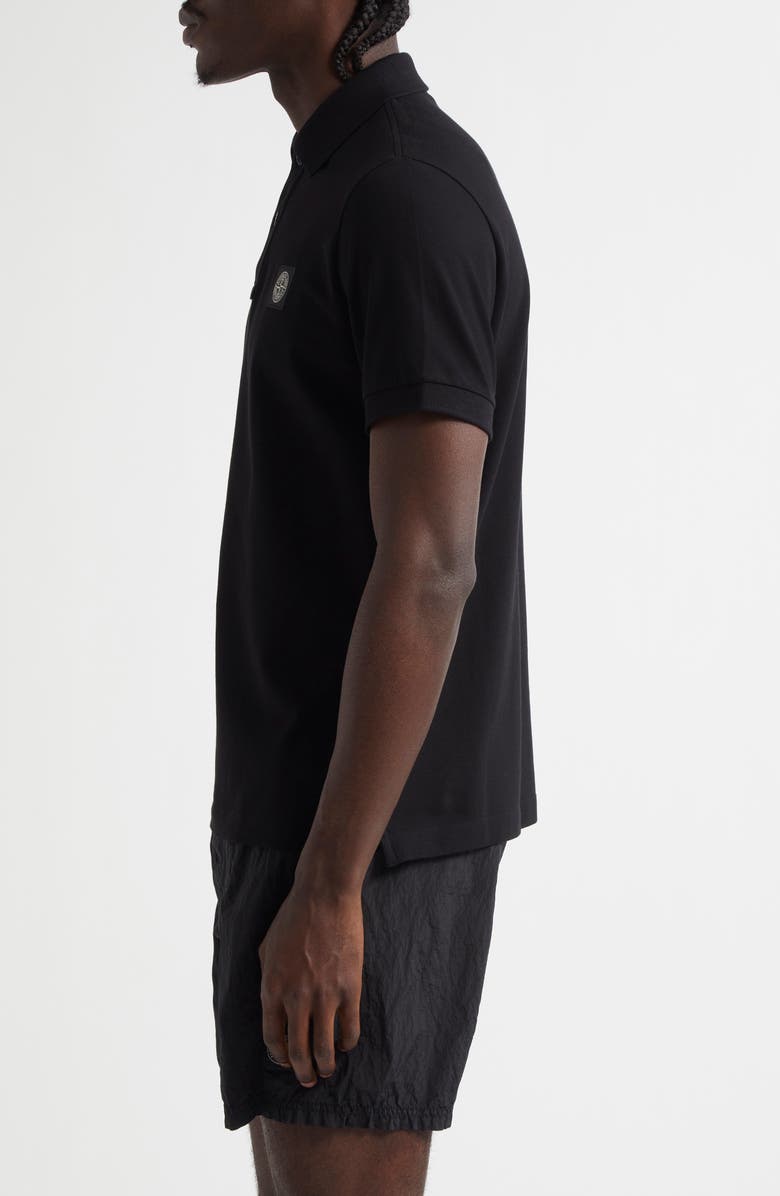 Stone Island 2SC18 Slim Fit Piqué Polo, Alternate, color, V0029 Black