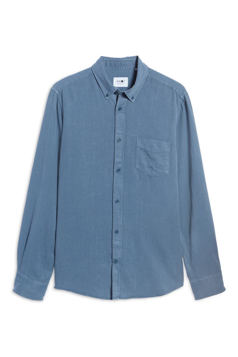Manza Slim Fit Button-Down Shirt, Alternate, color, WASHED NAVY
