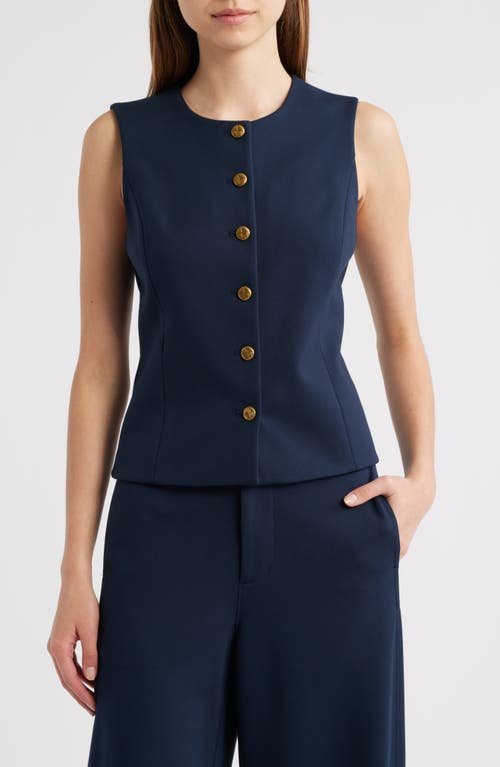 Rag & Bone Irina Button-up Vest In Blue