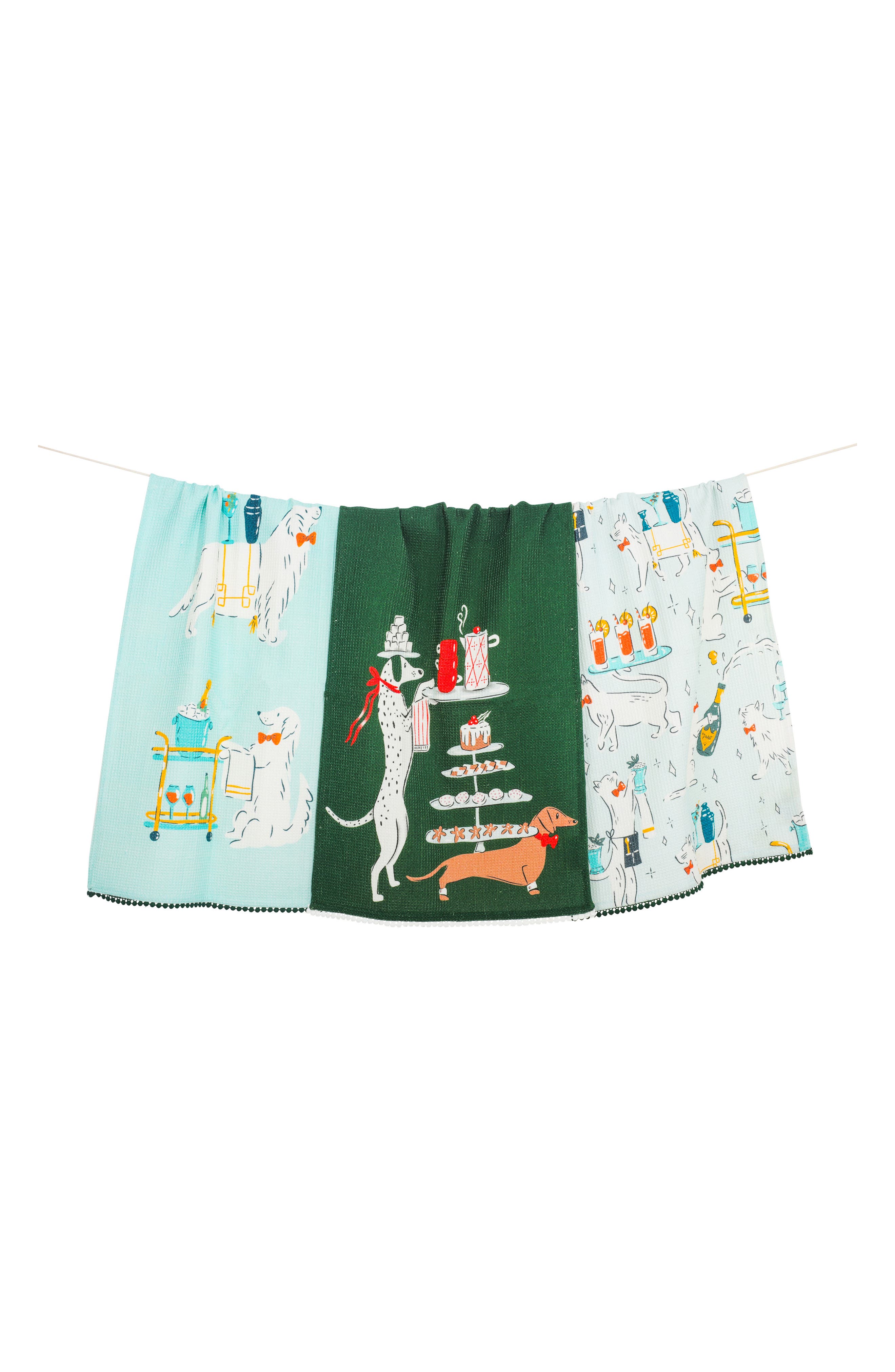 Tiramisu Cocktail Hour Set of 3 Kitchen Towels