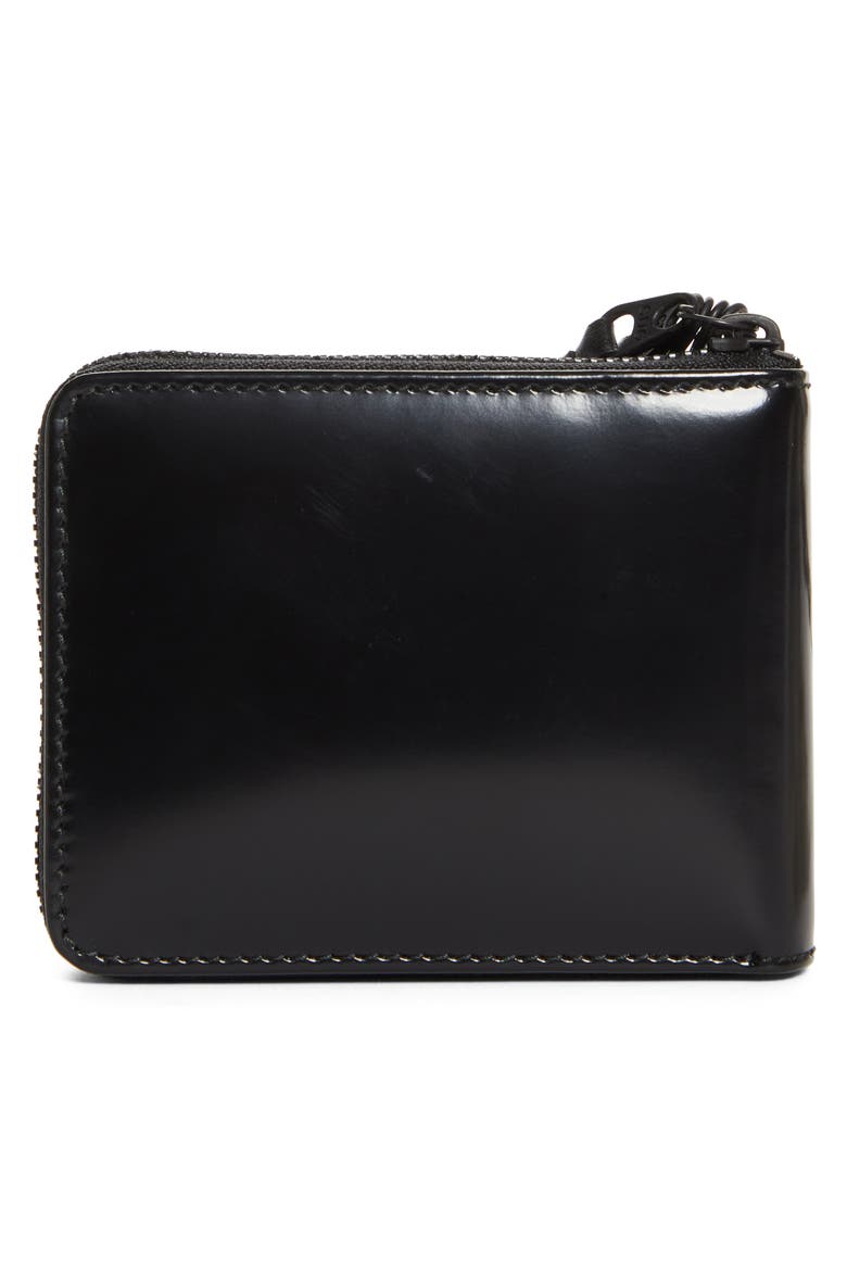 Zipper Medley Leather Wallet, Alternate, color, BLACK