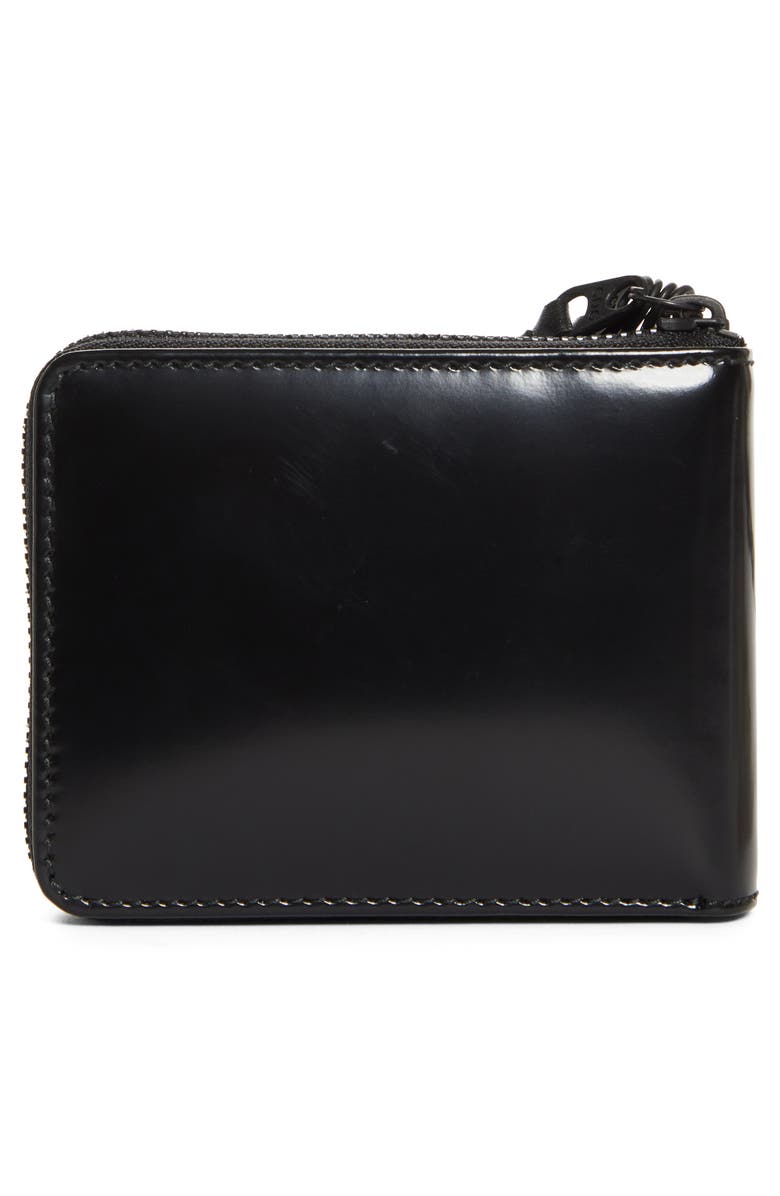 Comme des Garçons Wallets Zipper Medley Leather Wallet, Alternate, color, Black
