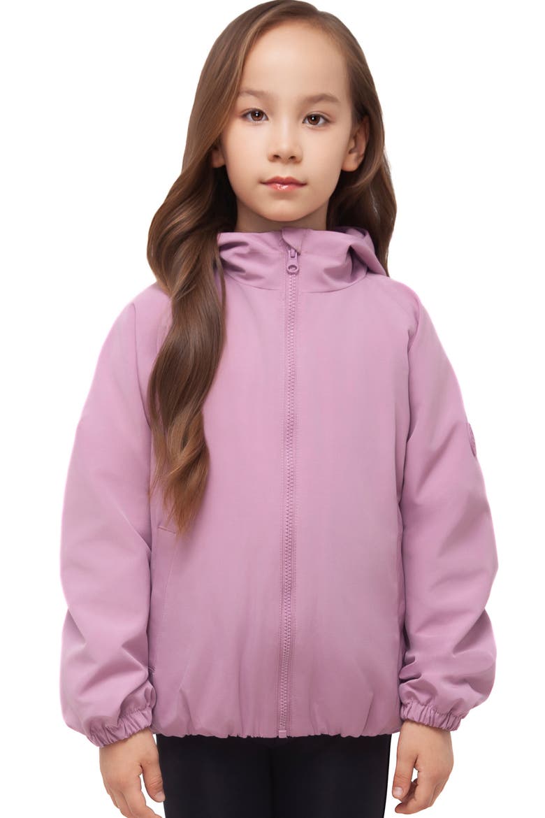 Kids' Mia Bubble Hem Fleece Lined Hooded Jacket, Main, color, Pink