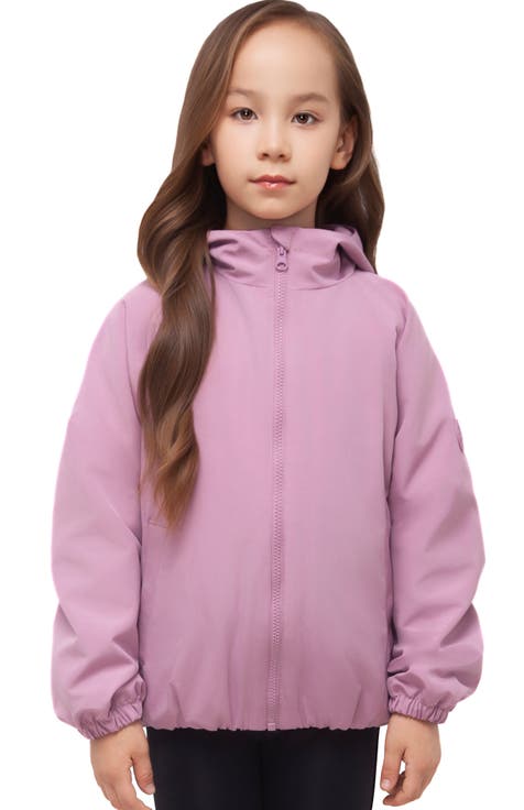 Kids' Mia Bubble Hem Fleece Lined Hooded Jacket