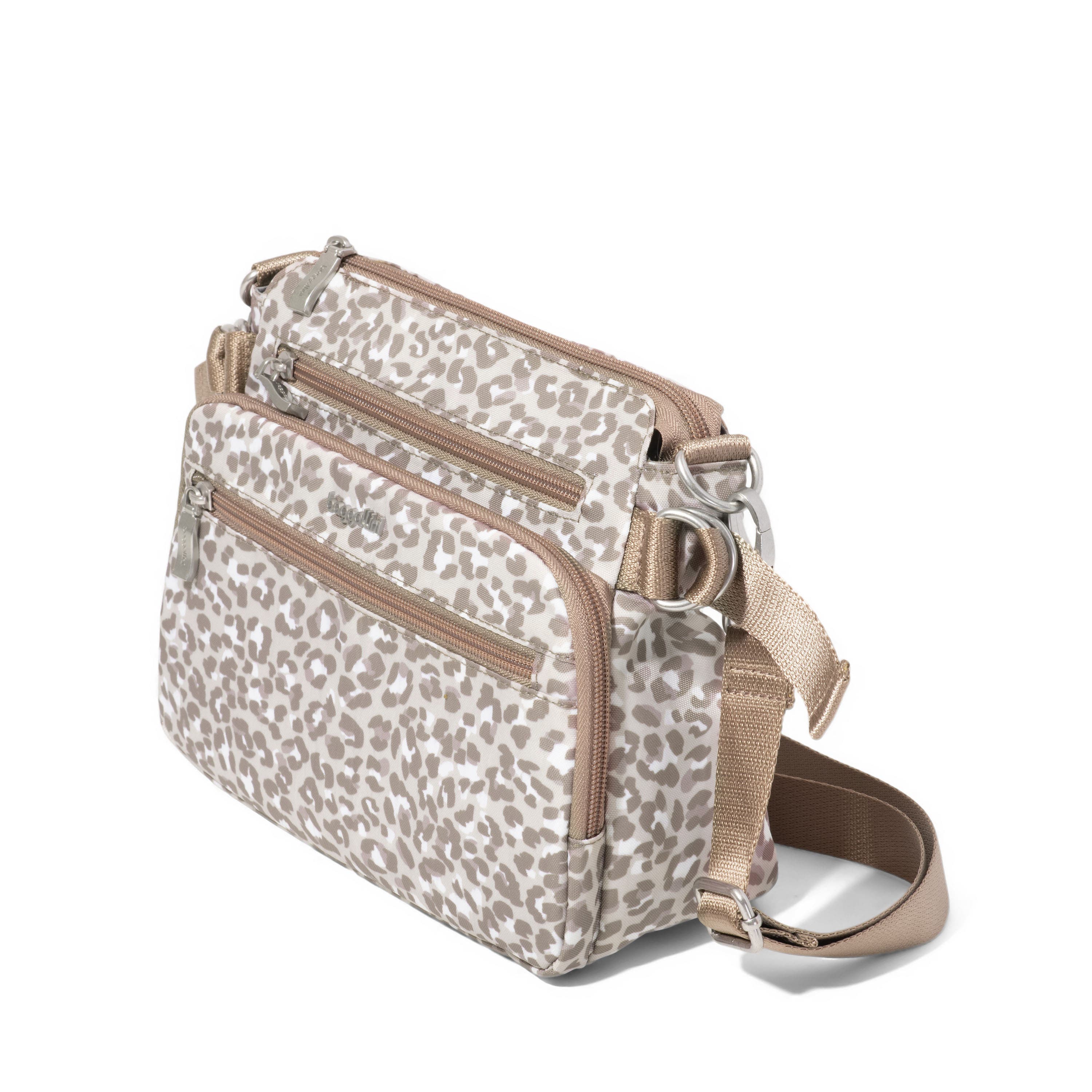 BAGGALLINI Marais Crossbody Bag, Alternate, color, Mocha Cheetah Print