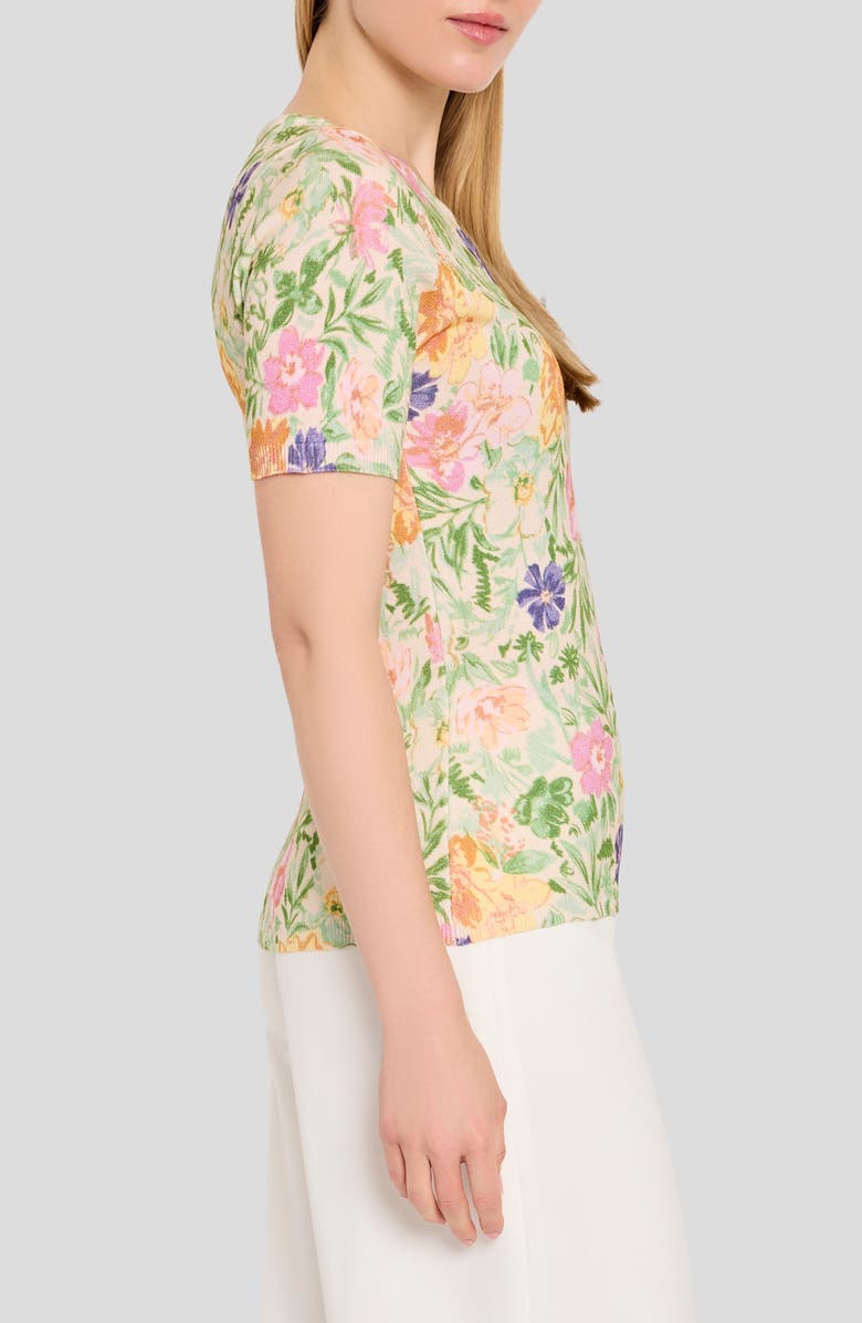 Tahari ASL Print Sweater, Alternate, color, Beige Moss