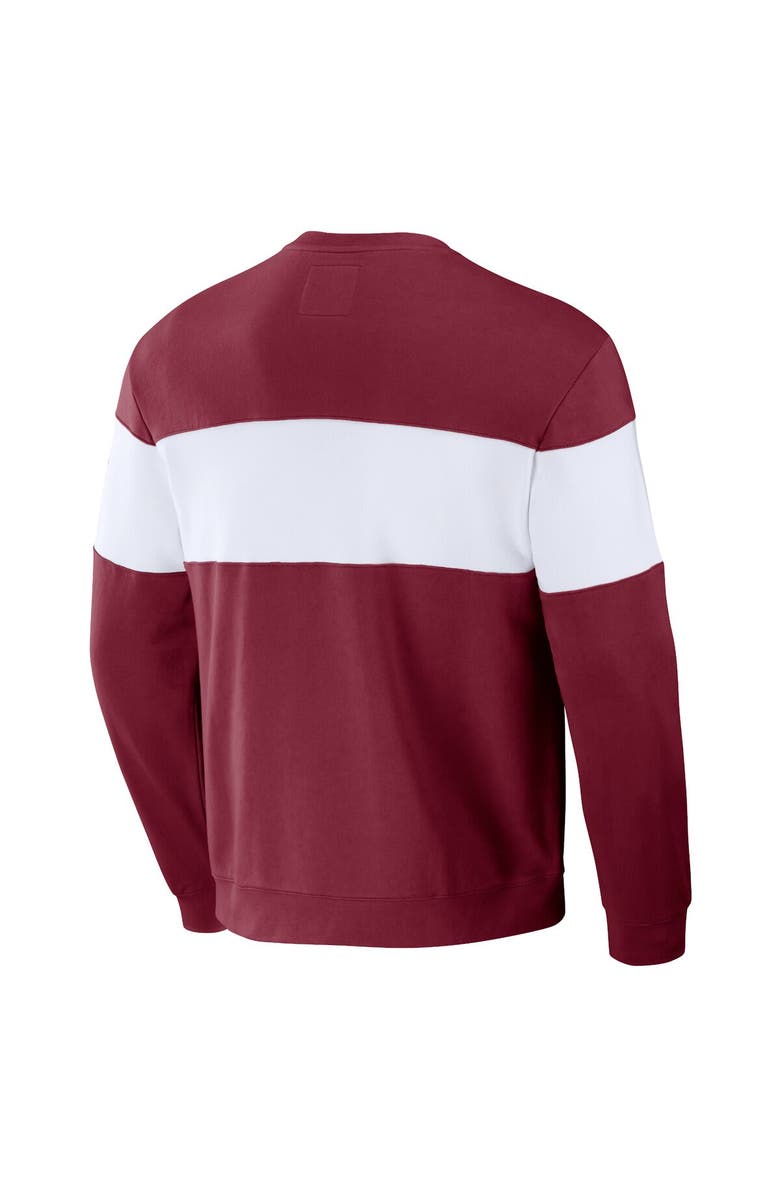 Darius Rucker Collection by Fanatics Men's Darius Rucker Collection by Fanatics Garnet/White South Carolina Gamecocks Colorblocked Pullover Sweatshirt, Alternate, color,