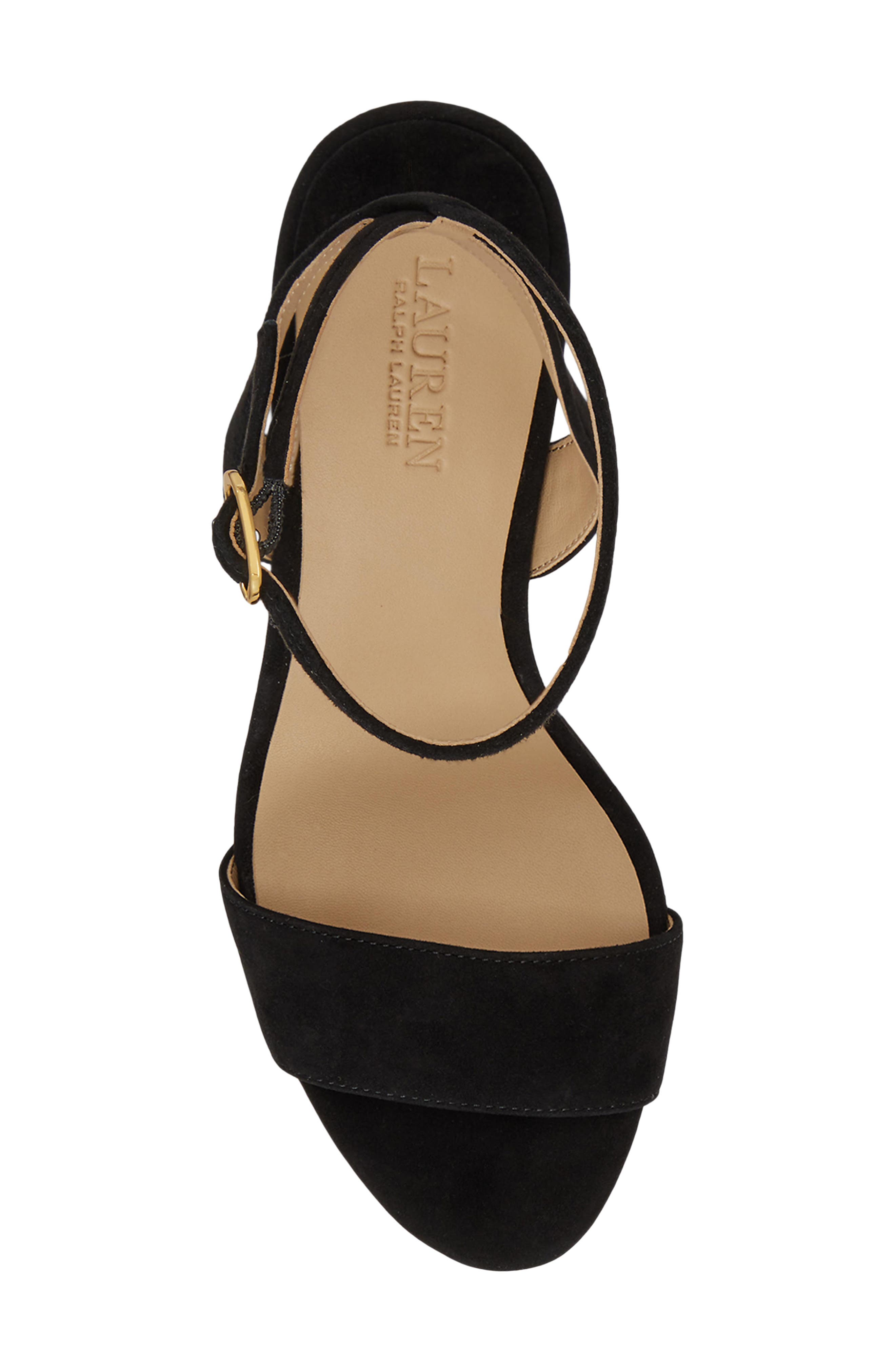 Gracy Ankle Strap Sandal, Alternate, color, BLACK