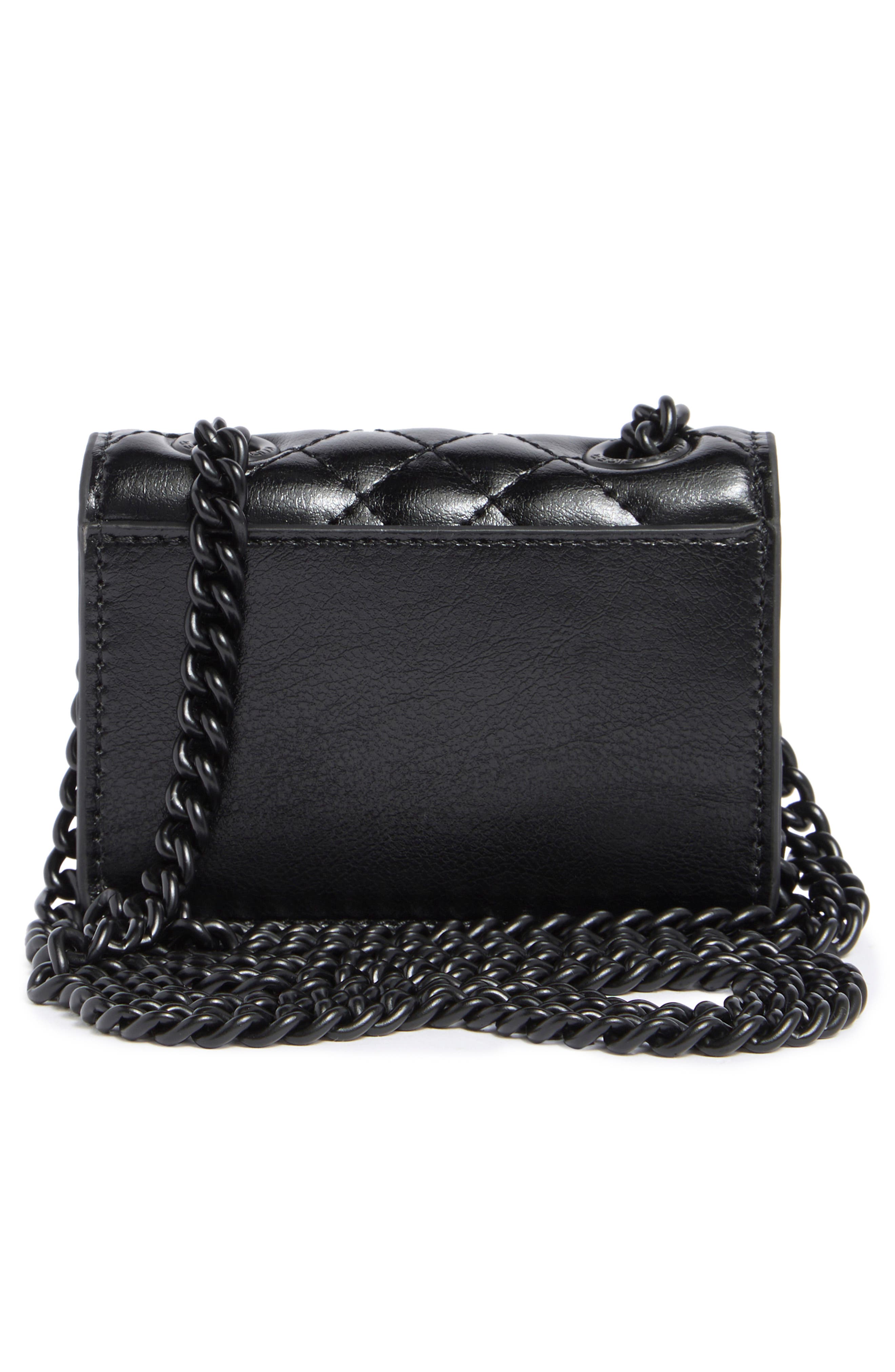 Kurt Geiger London Micro Brixton Quilted Shoulder Bag, Alternate, color, Black