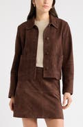 Caslon® Suede Leather Jacket