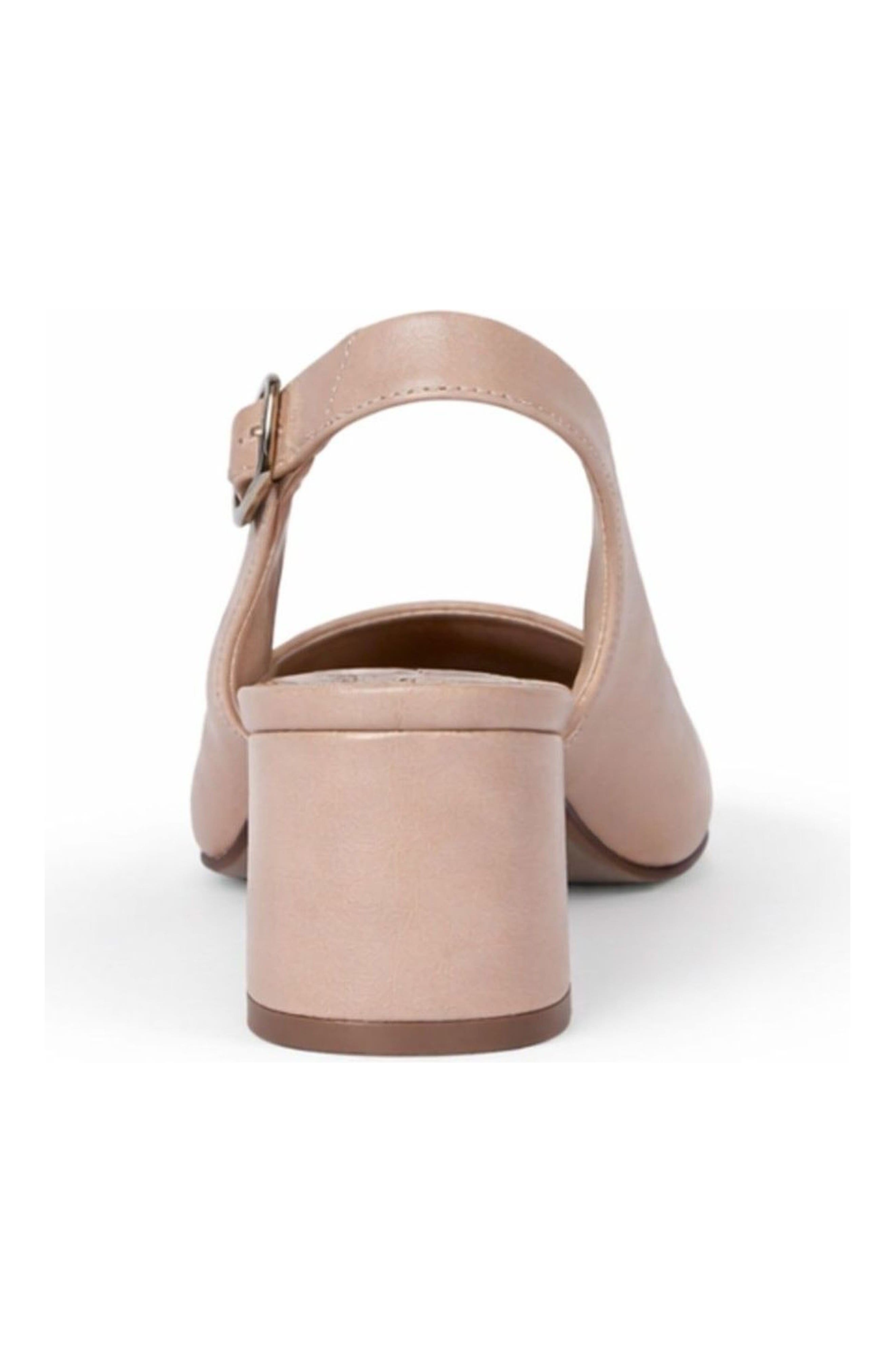 Pia Leather Slingback Pump, Alternate, color, Nude