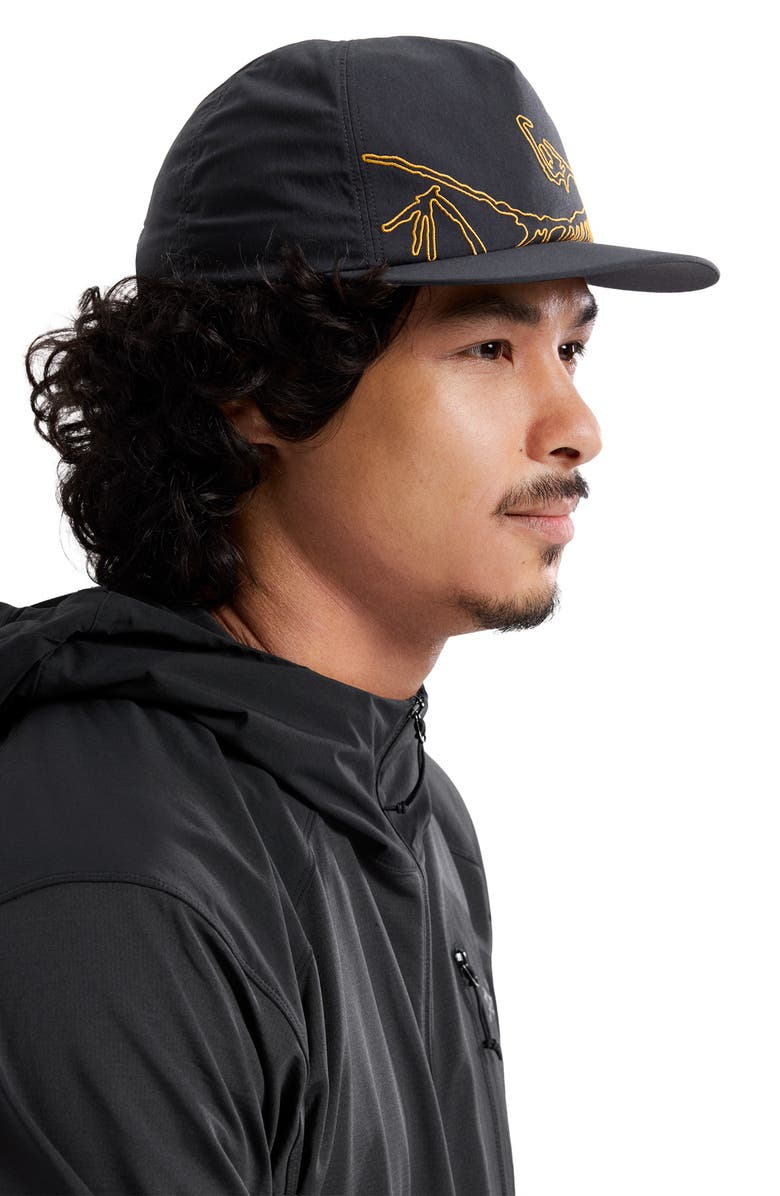 Arc'teryx Silex Embroidered Snapback Baseball Cap, Alternate, color, 24K Black