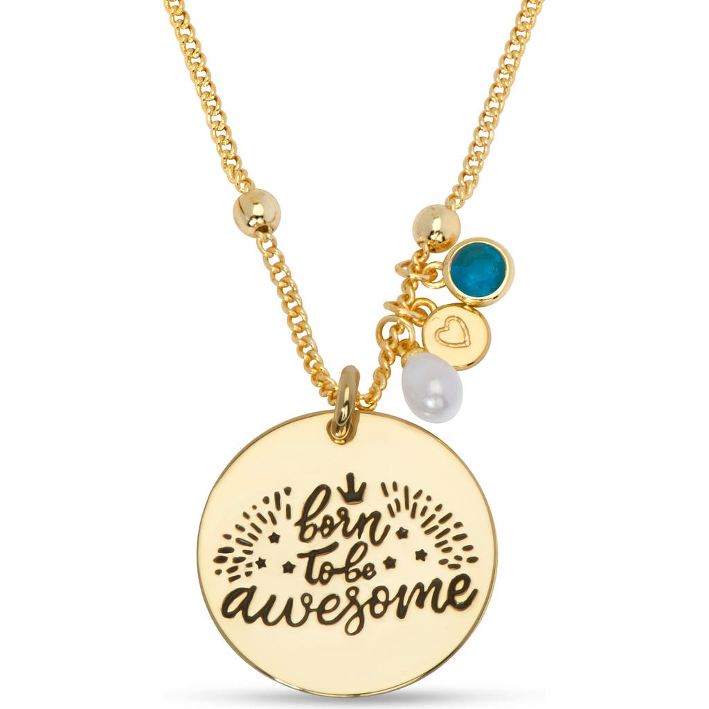 Lily Nily Kids' Born to be Awesome Pendant Necklace in Gold  product