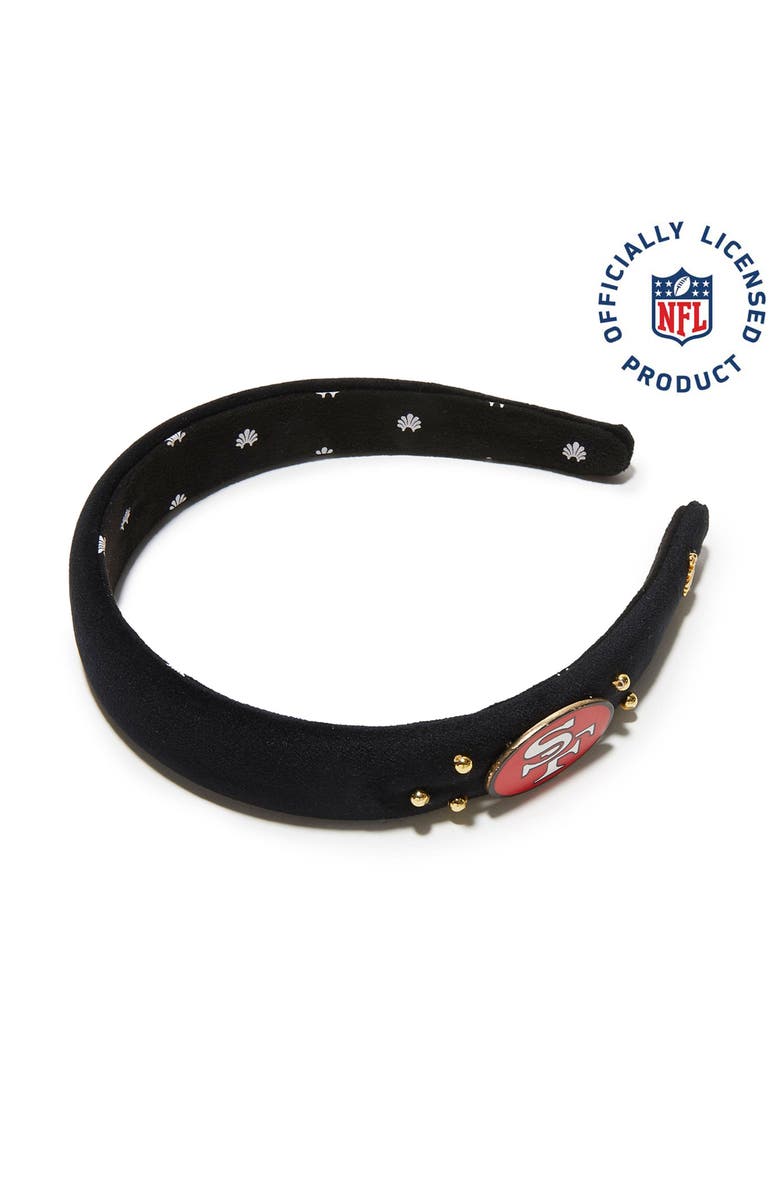 Lele Sadoughi Sf 49Ers Charlotte Headband, Main, color, Jet 001
