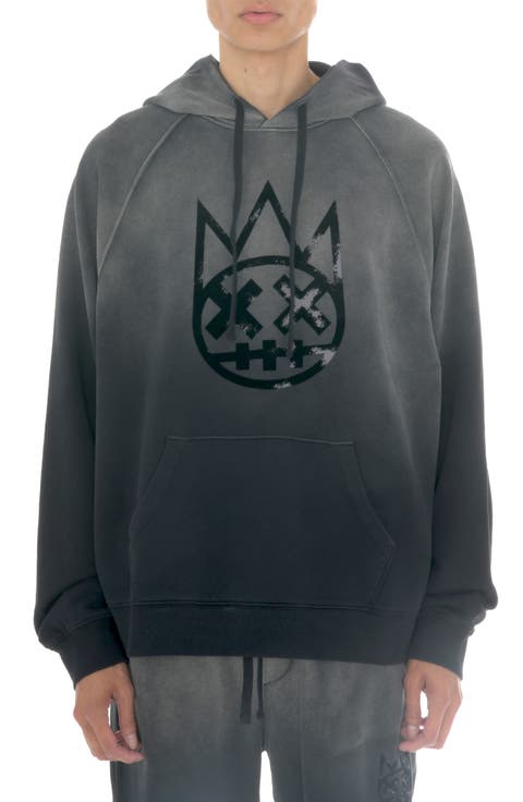 Shimuchan Flocked Logo Graphic Hoodie