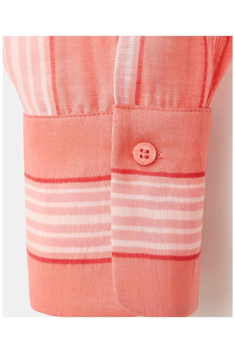 Striped Button-Up Shirt, Alternate, color, ORANGE
