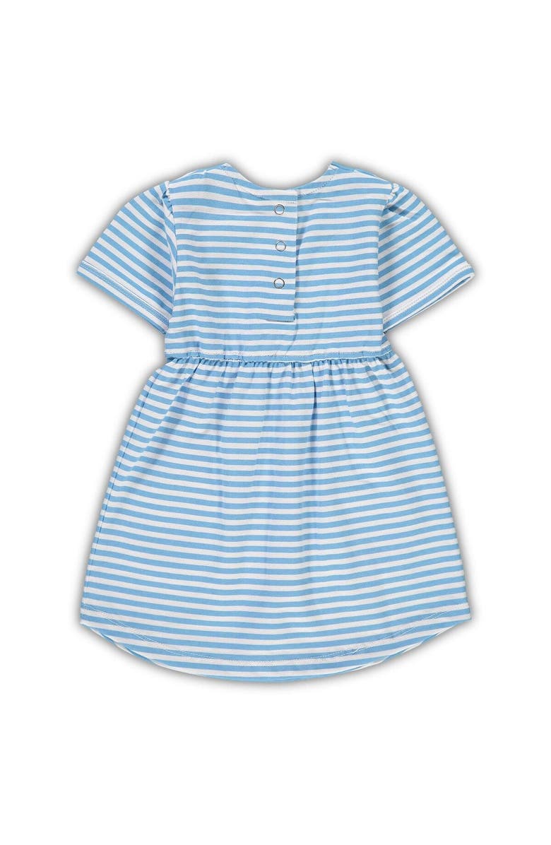 LITTLE KING Girl's Toddler Carolina Blue North Carolina Tar Heels Striped Dress with Pockets, Alternate, color, Light Blue