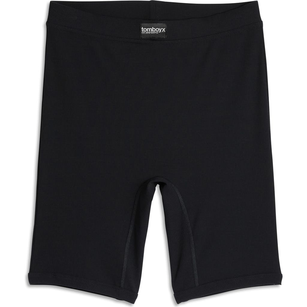Tomboyx Rib 9-inch Boxer Briefs In Black