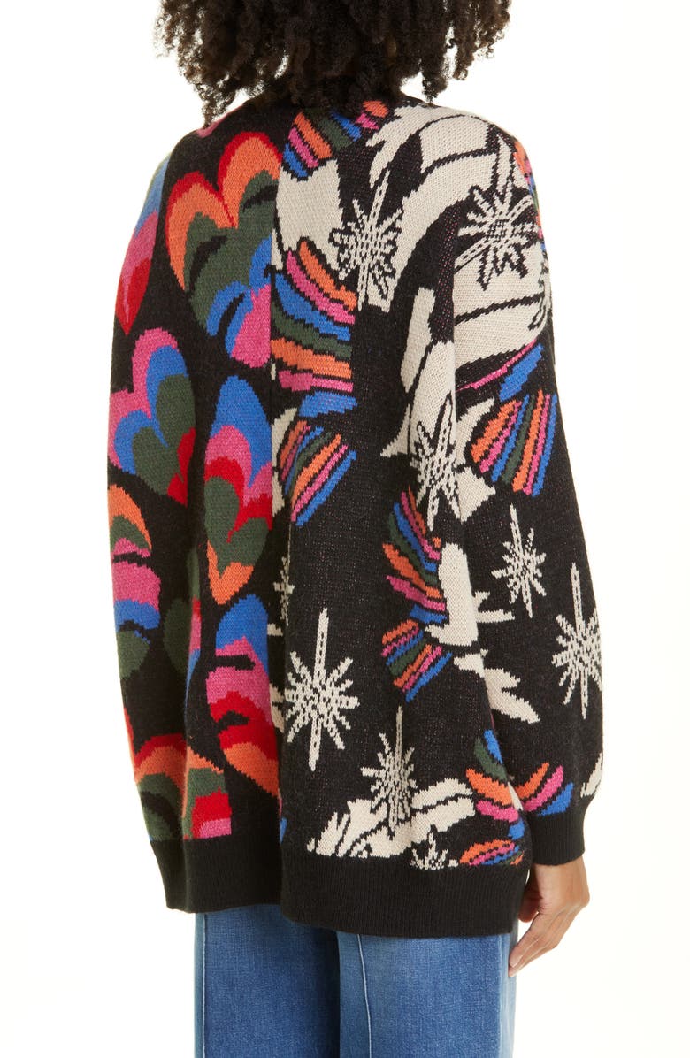 FARM Rio Mix Jacquard Pattern Cardigan, Alternate, color, 