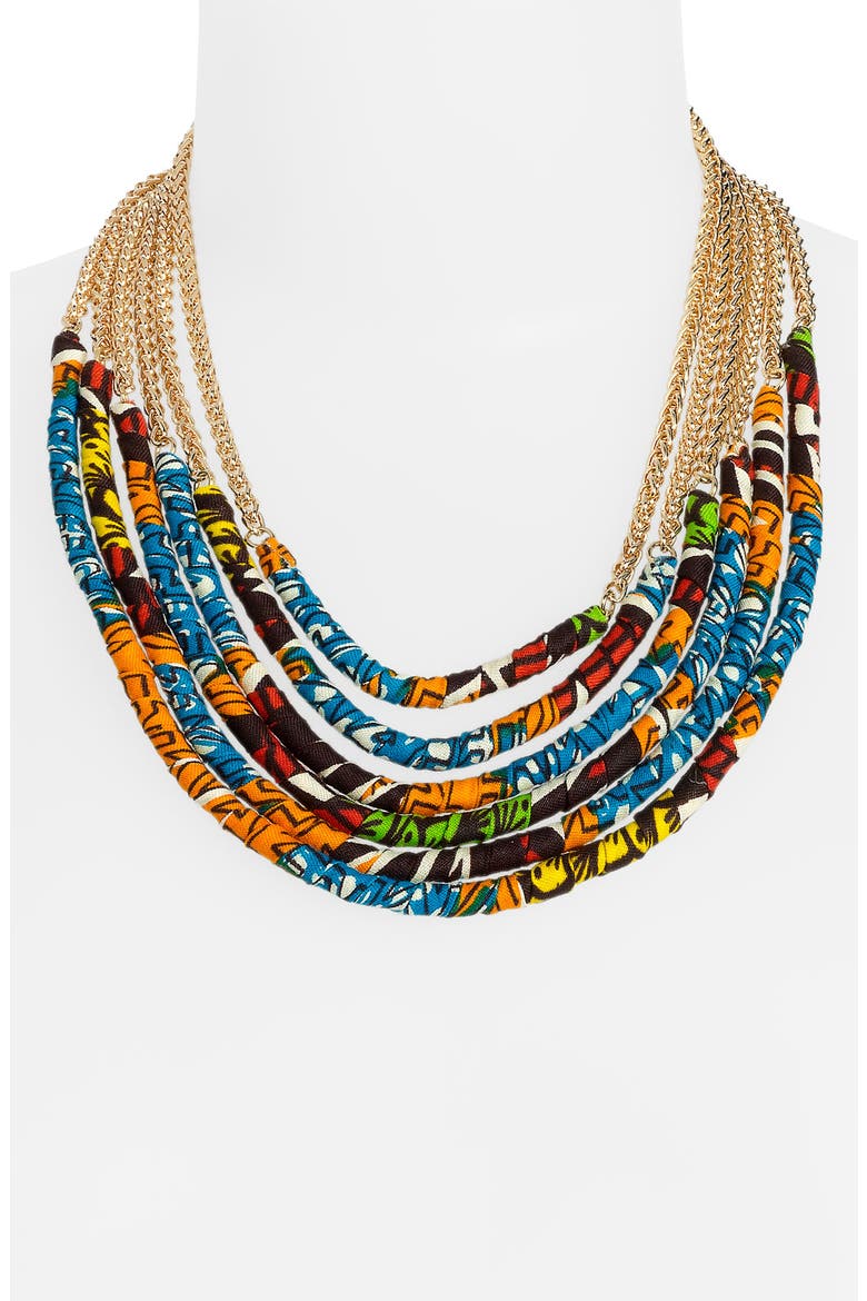 Couture 'Tribal' Multistrand Necklace, Main, color, MULTI BRIGHT