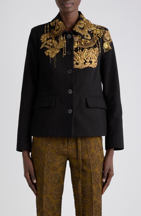 Bettsy Floral Embroidered Cotton Jacket