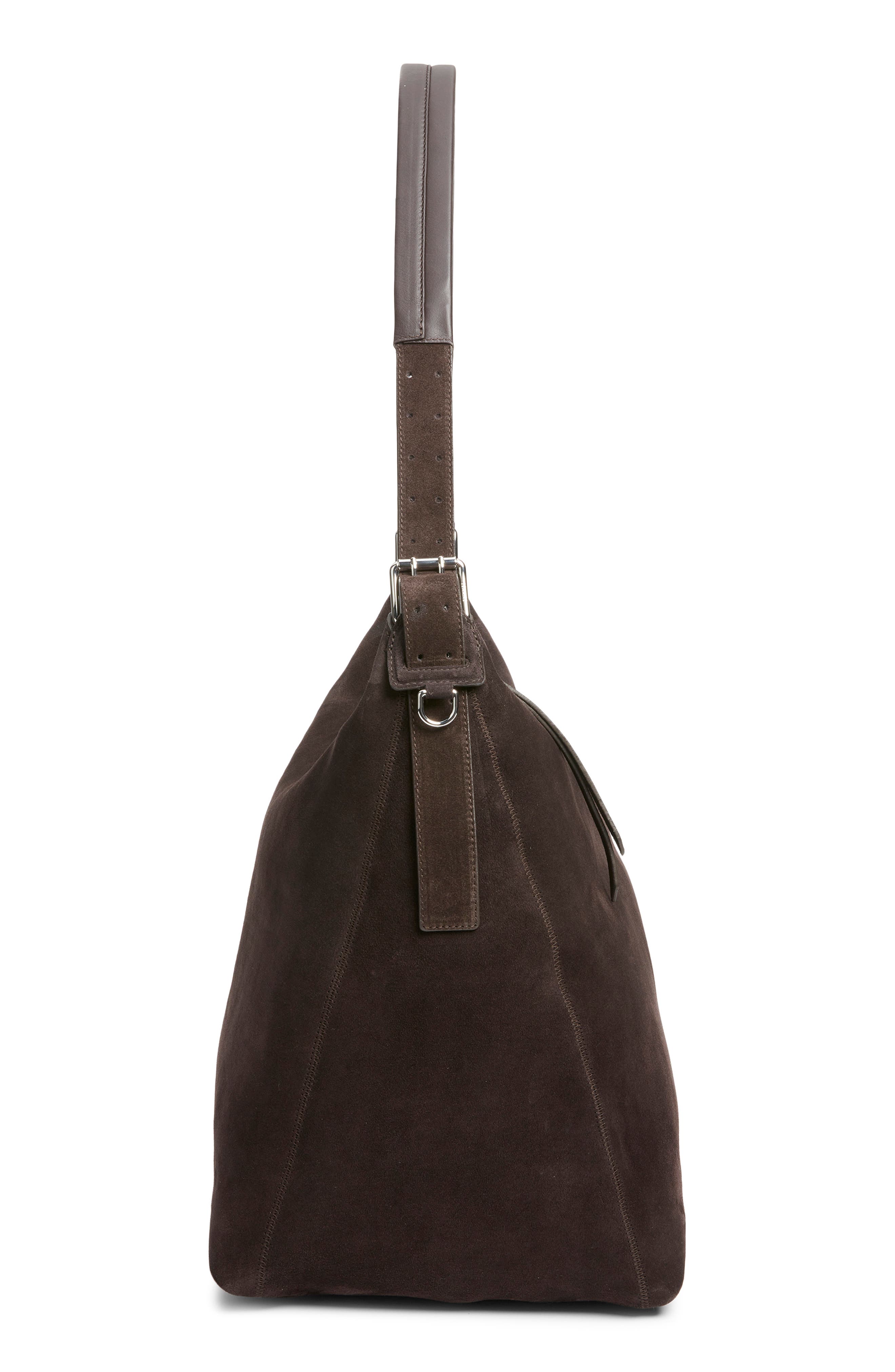 Lemaire Belted Hobo Bag, Alternate, color, Ebony Brown