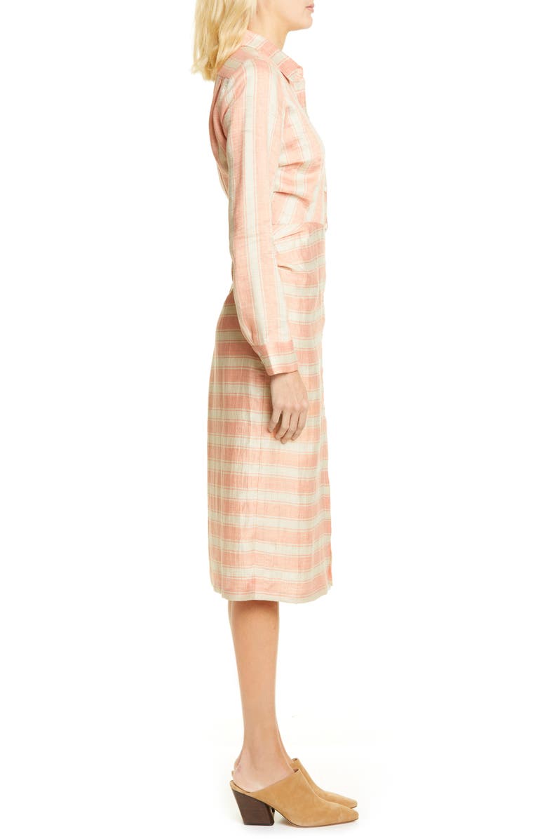 Rachel Comey Magnify Stripe Long Sleeve Shirtdress, Alternate, color,