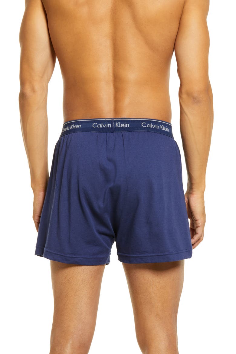 3-Pack Knit Cotton Boxers, Alternate, color, BLUE BAY/ MINNOW/ MEDIEVAL