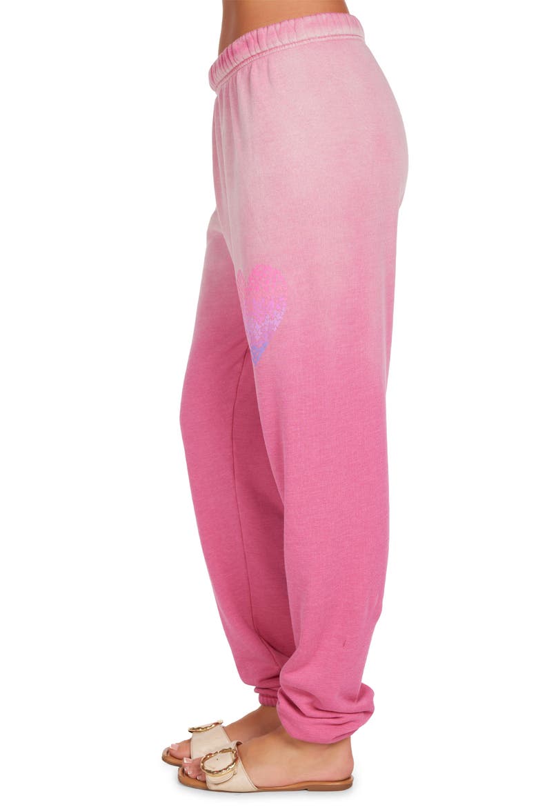 Nika Ombre Butterfly Heart Sweatpants, Alternate, color, Pink Ombre