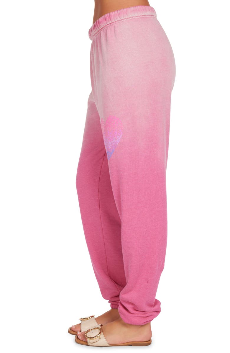 Lauren Moshi Nika Ombre Butterfly Heart Sweatpants, Alternate, color, Pink Ombre