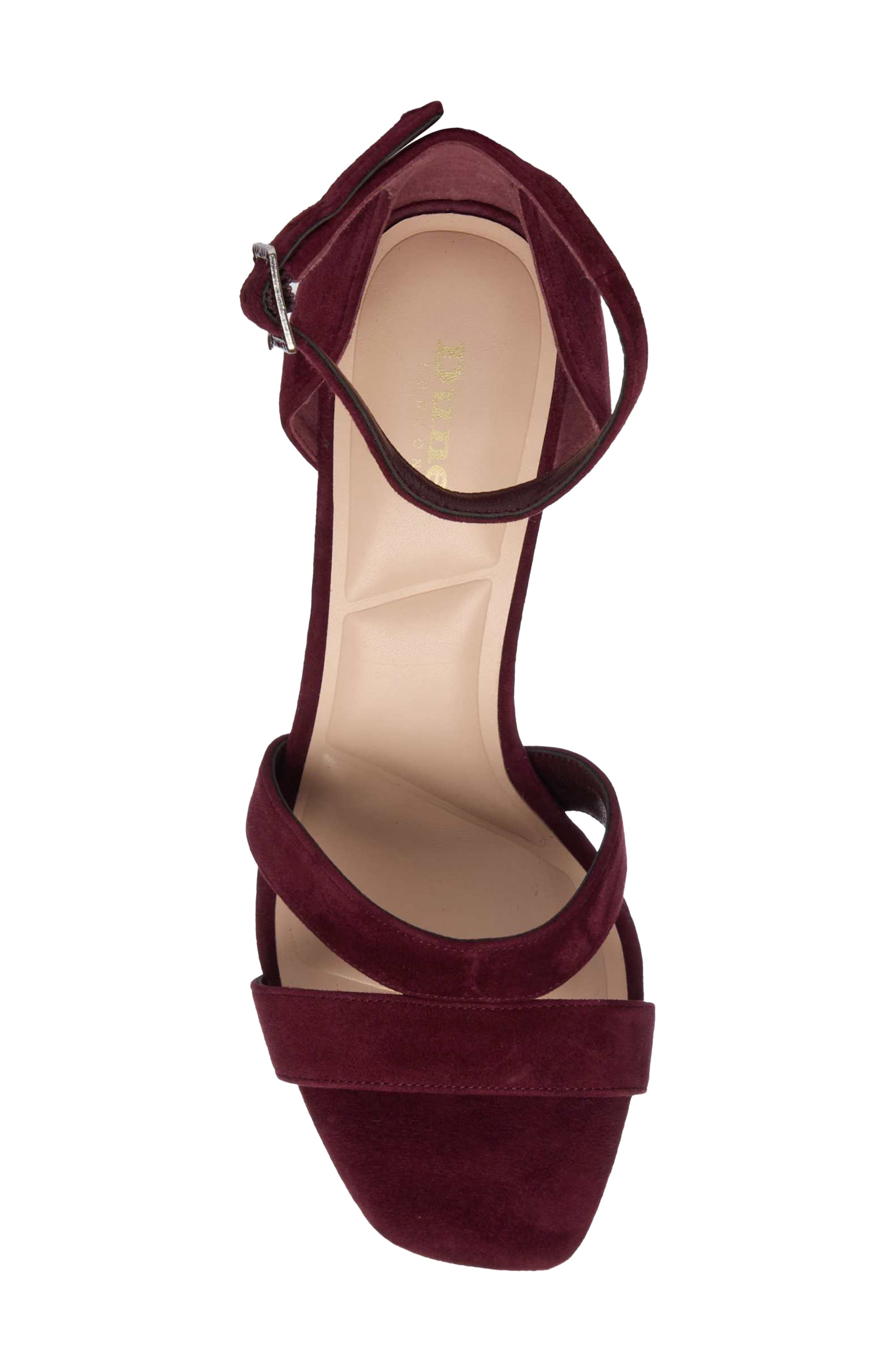 Majestical Ankle Strap Sandal, Alternate, color, BURGUNDY