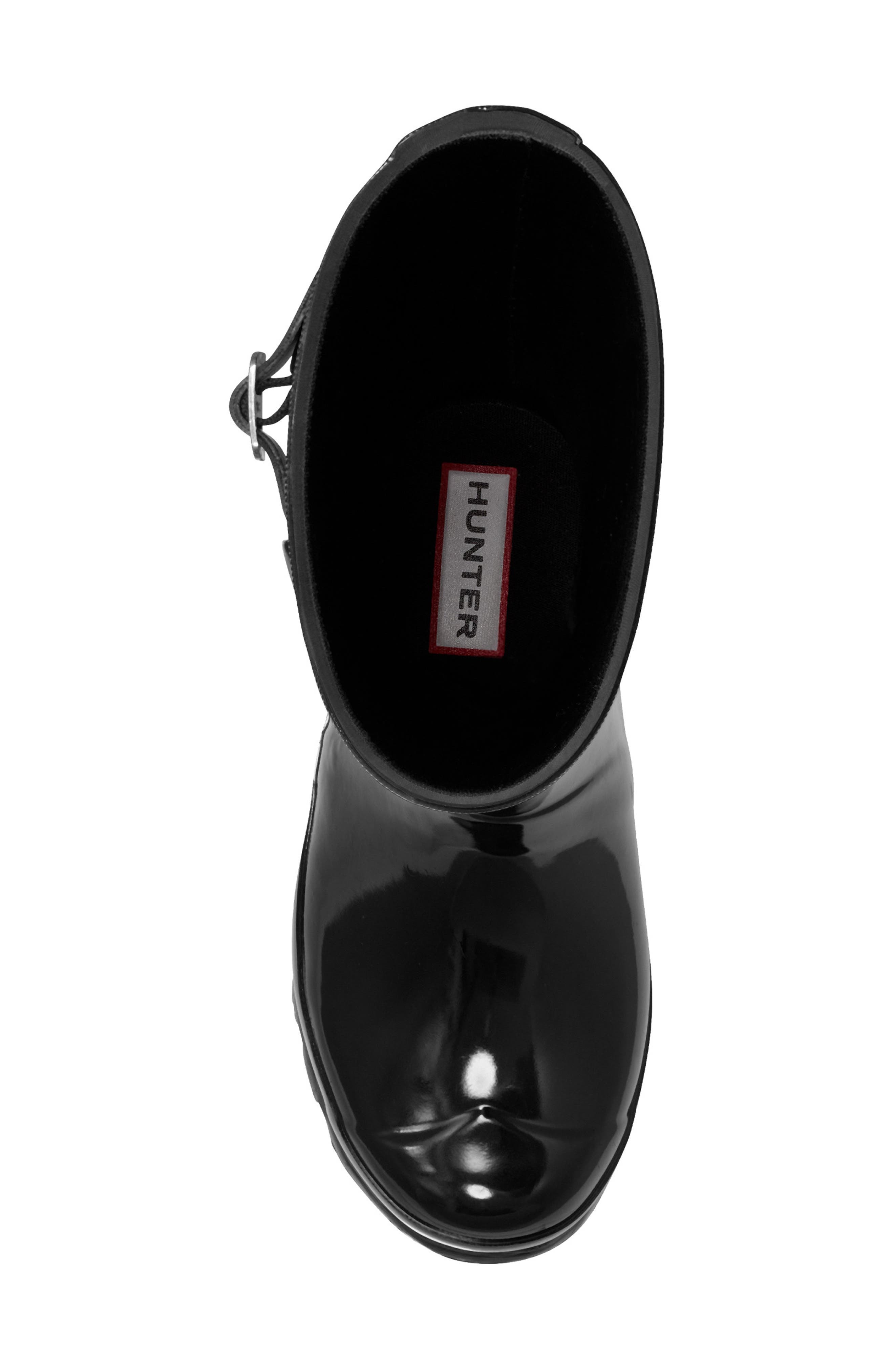 Hunter Kids
 Original Gloss Waterproof Rain Boot, Alternate, color, Black