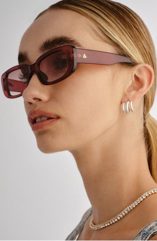 Aire Ceres 51mm Rectangular Sunglasses In Burgundy
