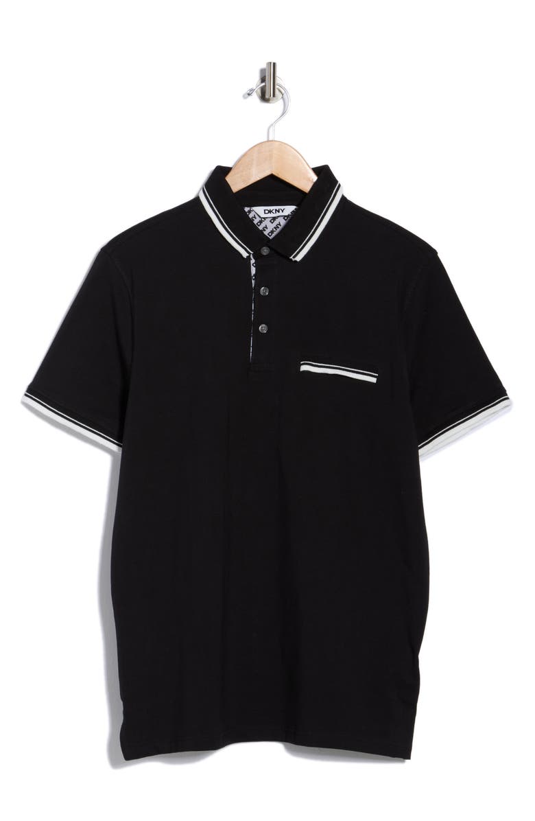 DKNY SPORTSWEAR Olaf Polo, Alternate, color, Black
