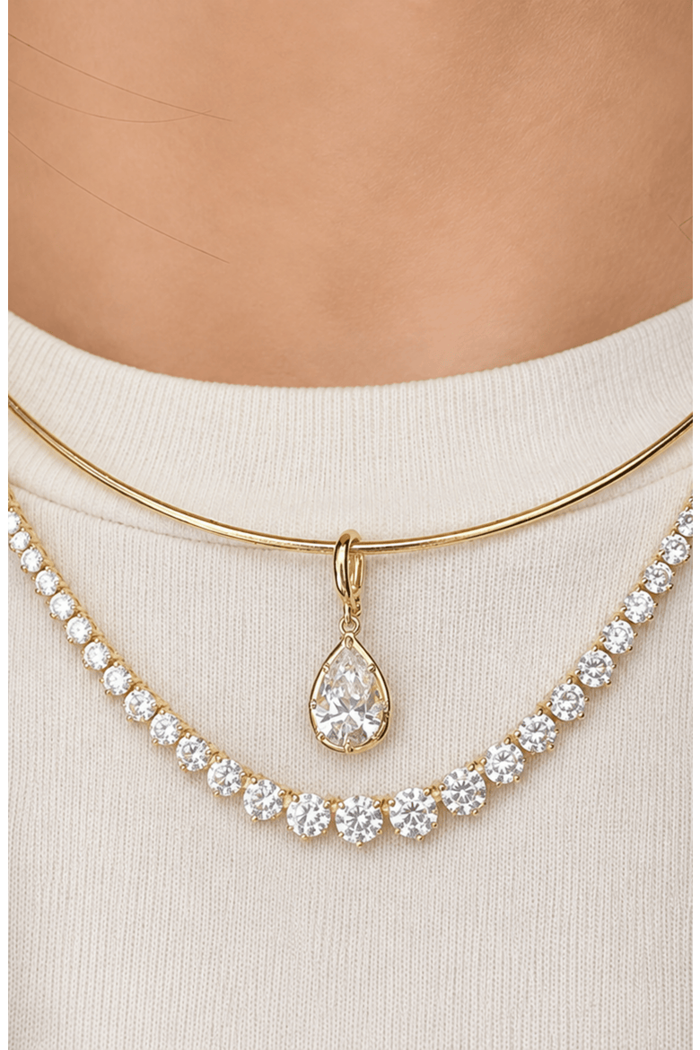 Pear Shape Lola Lab Diamond Pendant Charm in 14K, Alternate, color, Yellow Gold