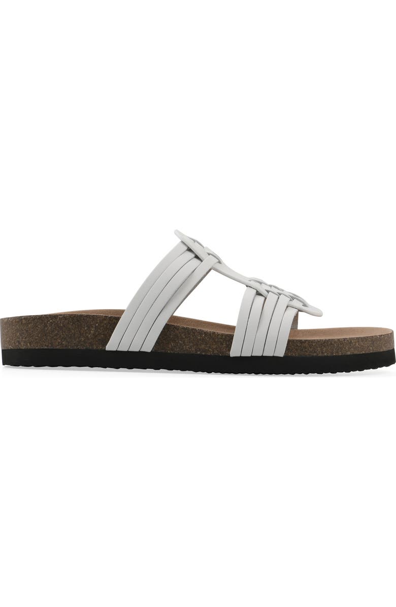 White Mountain Footwear Halicore Slide Sandal, Alternate, color, White/ Leather