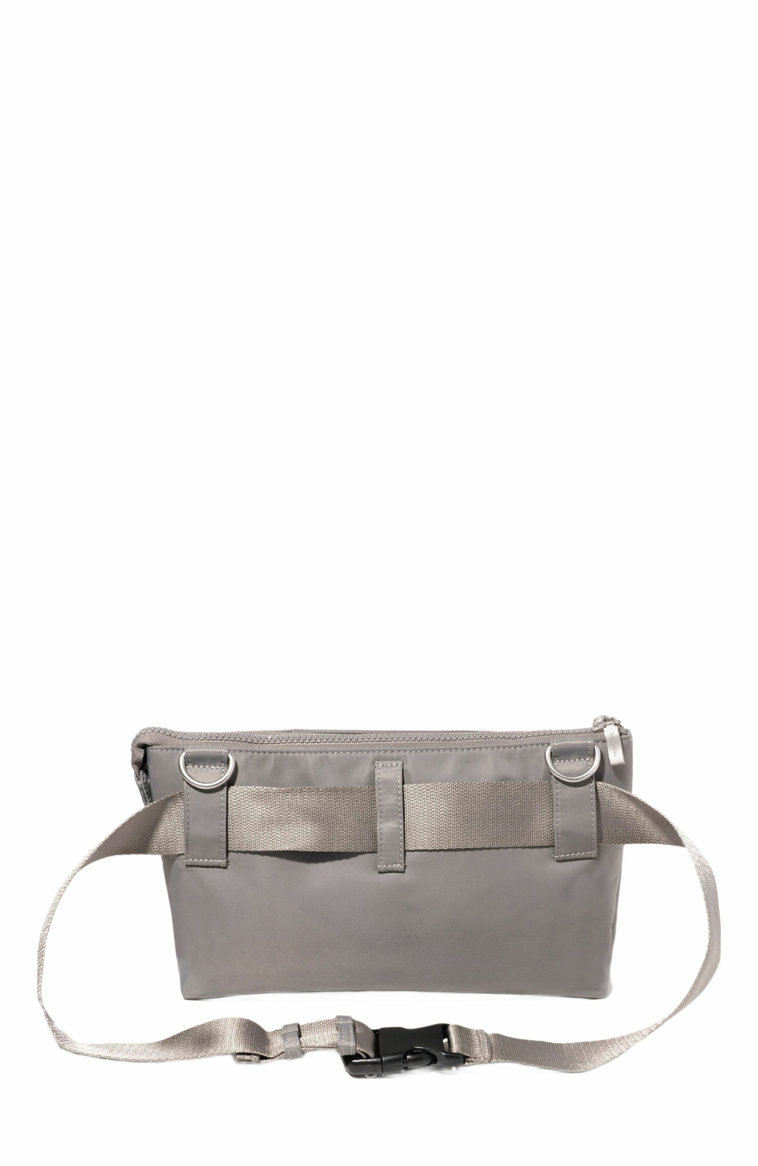 BAGGALLINI Pocket Belt Bag Convertible Crossbody Waist Pack, Alternate, color, Steel Grey Twill